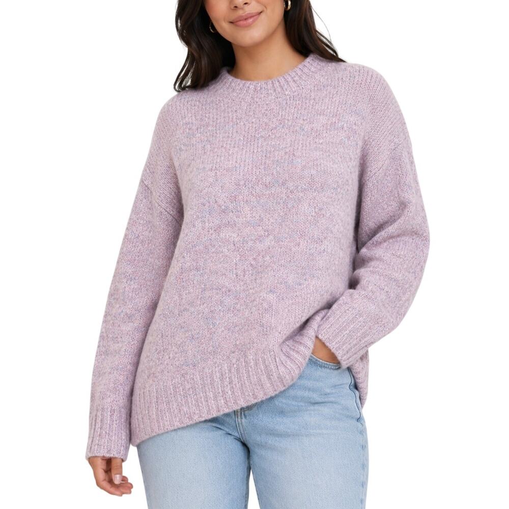Old Navy Lilac Pink Oversized Crewneck Sweater Slouchy Knit M